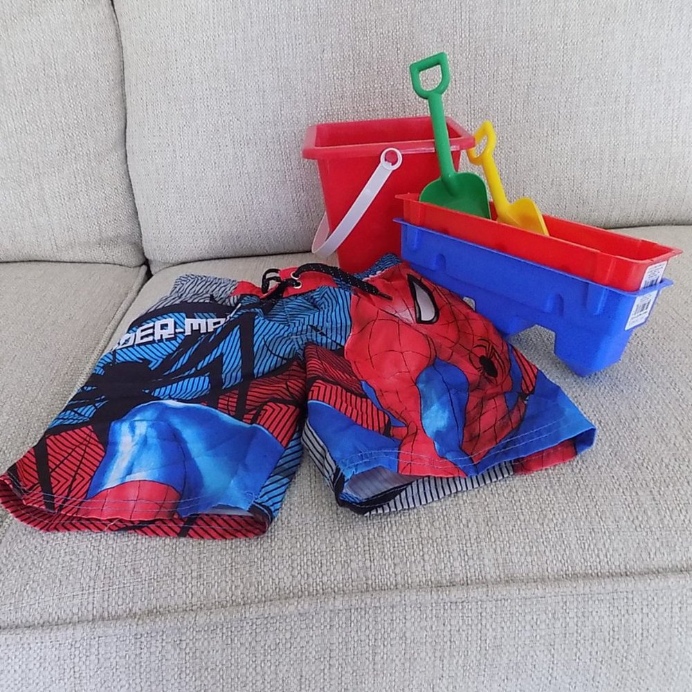 Marvel Spider-man little boy swim trunks